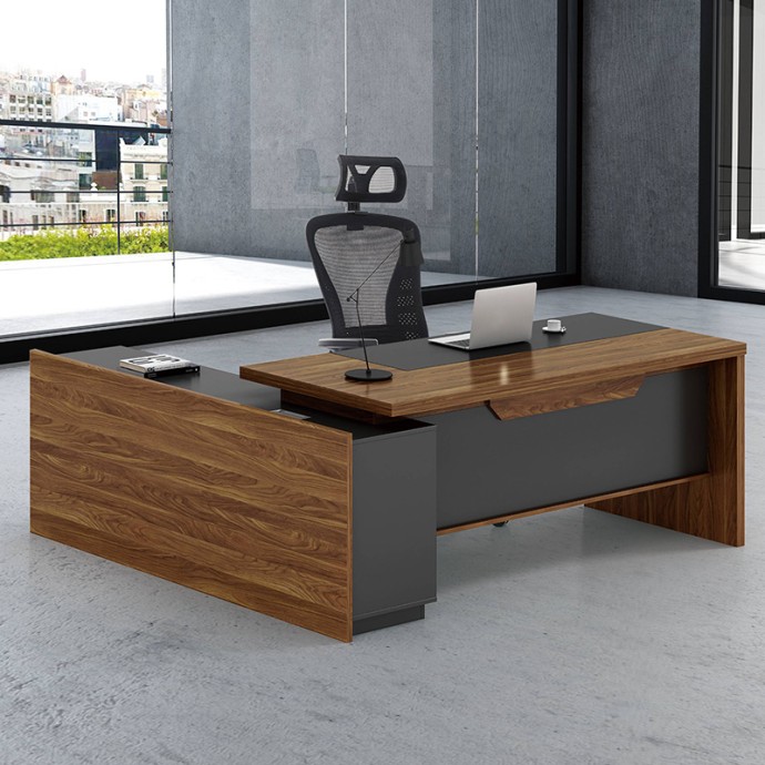 OSCAR ΓΡΑΦΕΙΟ ΜΕ ΔΕΞΙΑ ΓΩΝΙΑ ΚΑΡΥΔΙ-ΑΝΘΡΑΚΙ 200X180X76ΕΚ