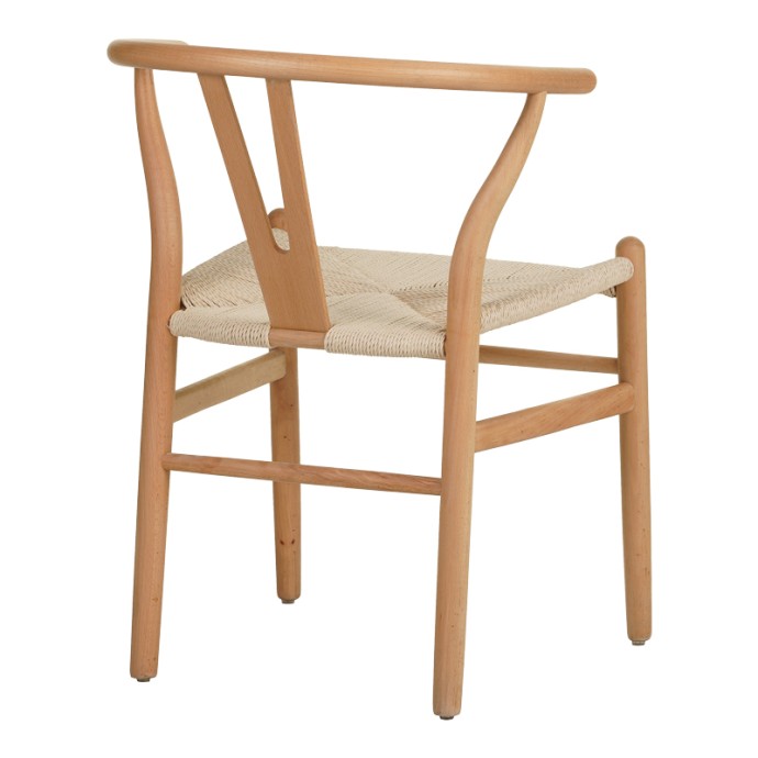 WISHBONE ΚΑΡΕΚΛΑ RUBBERWOOD-ΣΧΟΙΝΙ ΣΕ ΦΥΣΙΚΗ ΑΠΟΧΡΩΣΗ 50X51X80ΕΚ