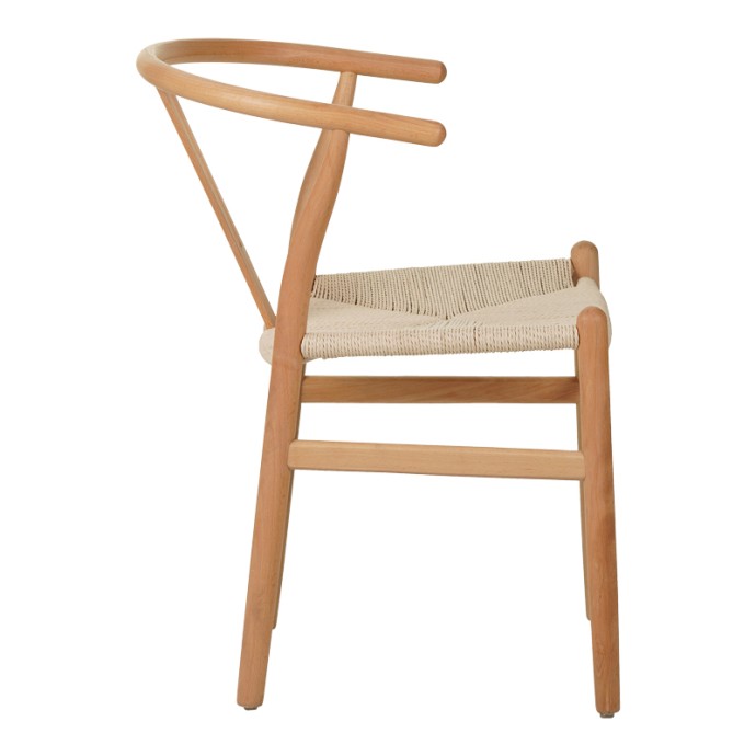 WISHBONE ΚΑΡΕΚΛΑ RUBBERWOOD-ΣΧΟΙΝΙ ΣΕ ΦΥΣΙΚΗ ΑΠΟΧΡΩΣΗ 50X51X80ΕΚ