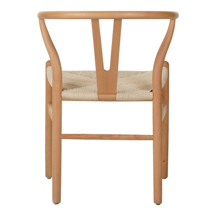 WISHBONE ΚΑΡΕΚΛΑ RUBBERWOOD-ΣΧΟΙΝΙ ΣΕ ΦΥΣΙΚΗ ΑΠΟΧΡΩΣΗ 50X51X80ΕΚ