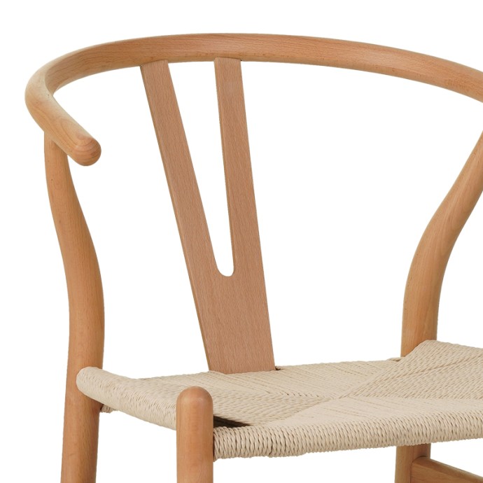 WISHBONE ΚΑΡΕΚΛΑ RUBBERWOOD-ΣΧΟΙΝΙ ΣΕ ΦΥΣΙΚΗ ΑΠΟΧΡΩΣΗ 50X51X80ΕΚ
