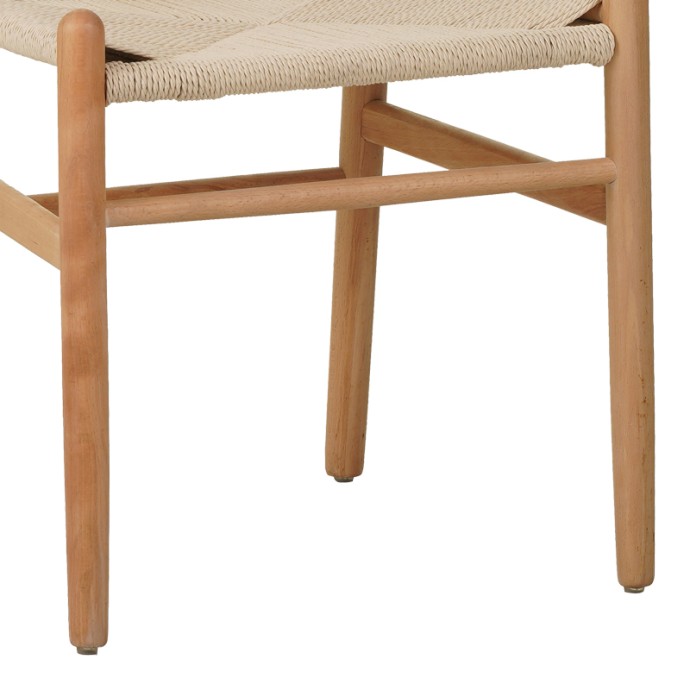 WISHBONE ΚΑΡΕΚΛΑ RUBBERWOOD-ΣΧΟΙΝΙ ΣΕ ΦΥΣΙΚΗ ΑΠΟΧΡΩΣΗ 50X51X80ΕΚ