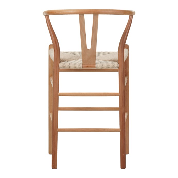 WISHBONE ΣΚΑΜΠΟ ΜΠΑΡ RUBBERWOOD-ΣΧΟΙΝΙ ΣΕ ΦΥΣΙΚΗ ΑΠΟΧΡΩΣΗ 55X49X108ΕΚΚ