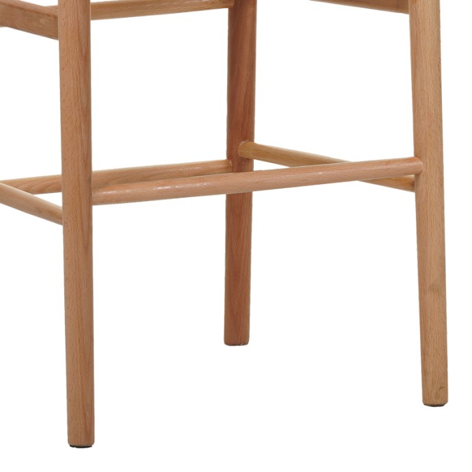 WISHBONE ΣΚΑΜΠΟ ΜΠΑΡ RUBBERWOOD-ΣΧΟΙΝΙ ΣΕ ΦΥΣΙΚΗ ΑΠΟΧΡΩΣΗ 55X49X108ΕΚΚ