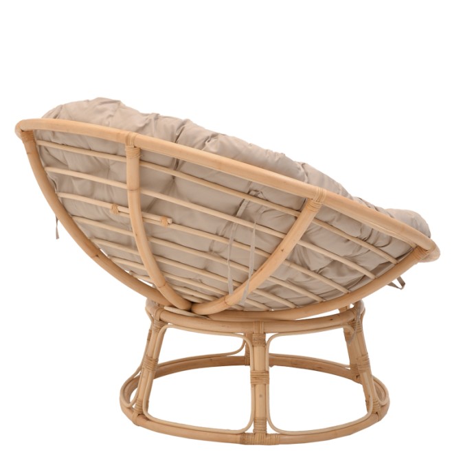 SERVEY ΠΟΛΥΘΡΟΝΑ RATTAN PE ΣΕ ΦΥΣΙΚΗ ΑΠΟΧΡΩΣΗ-ΜΠΕΖ ΜΑΞΙΛΑΡΙ Φ115X58ΕΚ