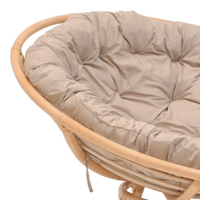 SERVEY ΠΟΛΥΘΡΟΝΑ RATTAN PE ΣΕ ΦΥΣΙΚΗ ΑΠΟΧΡΩΣΗ-ΜΠΕΖ ΜΑΞΙΛΑΡΙ Φ115X58ΕΚ