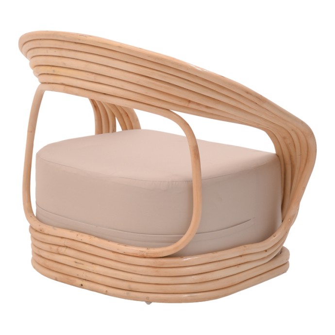 RADICTIVE ΠΟΛΥΘΡΟΝΑ RATTAN PE ΣΕ ΦΥΣΙΚΗ ΑΠΟΧΡΩΣΗ ΜΕ ΜΠΕΖ ΜΑΞΙΛΑΡΙ 88X57X73ΕΚ