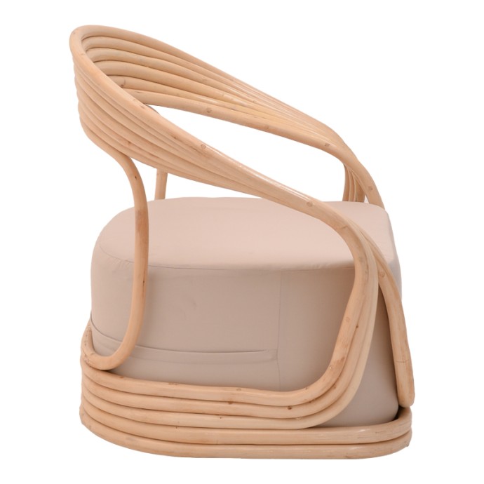 RADICTIVE ΠΟΛΥΘΡΟΝΑ RATTAN PE ΣΕ ΦΥΣΙΚΗ ΑΠΟΧΡΩΣΗ ΜΕ ΜΠΕΖ ΜΑΞΙΛΑΡΙ 88X57X73ΕΚ