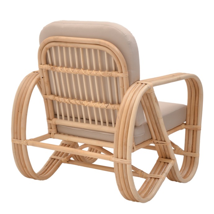 RELMINE ΠΟΛΥΘΡΟΝΑ RATTAN PE ΣΕ ΦΥΣΙΚΗ ΑΠΟΧΡΩΣΗ ΜΕ ΜΠΕΖ ΜΑΞΙΛΑΡΙ 71X75X80ΕΚ