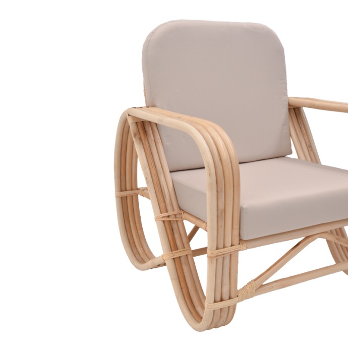 RELMINE ΠΟΛΥΘΡΟΝΑ RATTAN PE ΣΕ ΦΥΣΙΚΗ ΑΠΟΧΡΩΣΗ ΜΕ ΜΠΕΖ ΜΑΞΙΛΑΡΙ 71X75X80ΕΚ