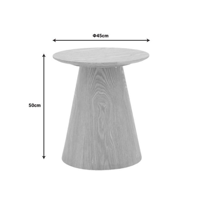KAYANO ΒΟΗΘΗΤΙΚΟ ΤΡΑΠΕΖΙ MDF ΣΕ ΦΥΣΙΚΗ ΑΠΟΧΡΩΣΗ Φ45X50ΕΚ