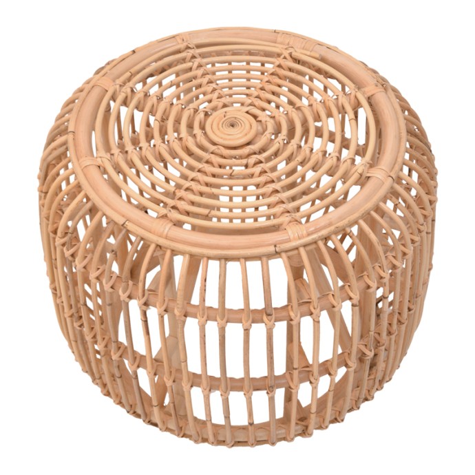 RAJESTY ΣΚΑΜΠΟ RATTAN PE ΣΕ ΦΥΣΙΚΗ ΑΠΟΧΡΩΣΗ Φ60X46ΕΚ
