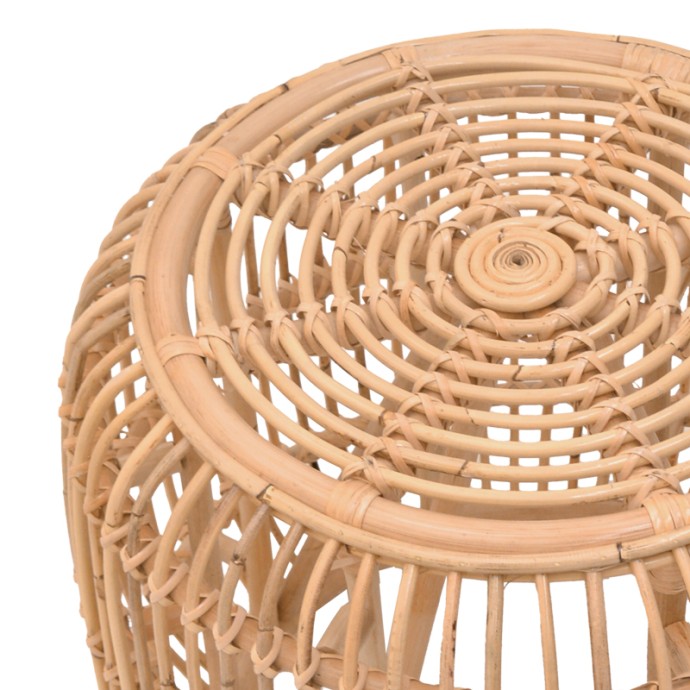RAJESTY ΣΚΑΜΠΟ RATTAN PE ΣΕ ΦΥΣΙΚΗ ΑΠΟΧΡΩΣΗ Φ60X46ΕΚ