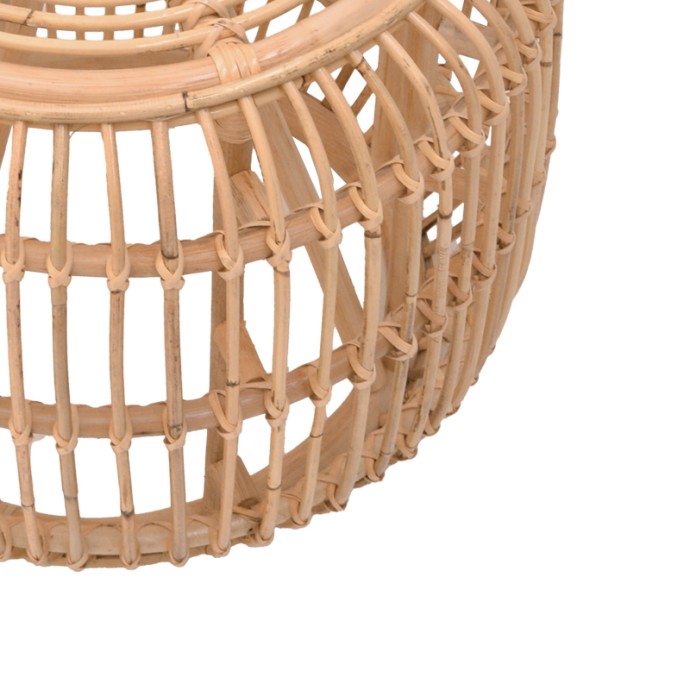 RAJESTY ΣΚΑΜΠΟ RATTAN PE ΣΕ ΦΥΣΙΚΗ ΑΠΟΧΡΩΣΗ Φ60X46ΕΚ