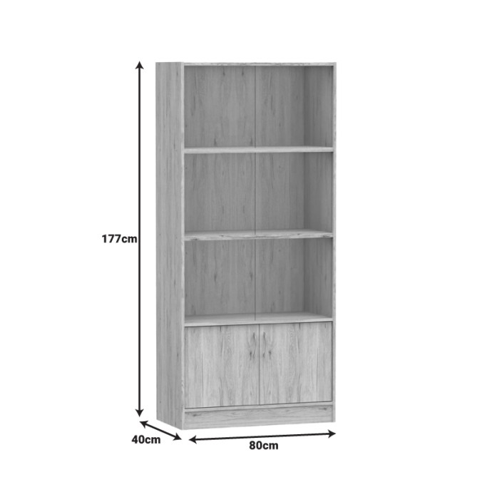 BURCY ΒΙΒΛΙΟΘΗΚΗ OAK 80X40X177ΕΚ