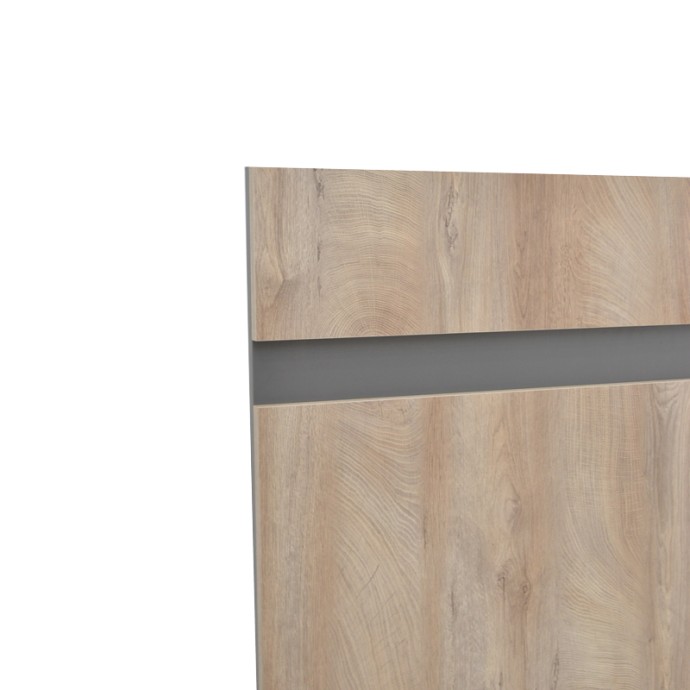 ELENCIA ΚΡΕΒΑΤΙ ΔΙΠΛΟ ΣΕ OAK ΜΕ ΓΚΡΙ ΑΠΟΧΡΩΣΗ 160X200ΕΚ