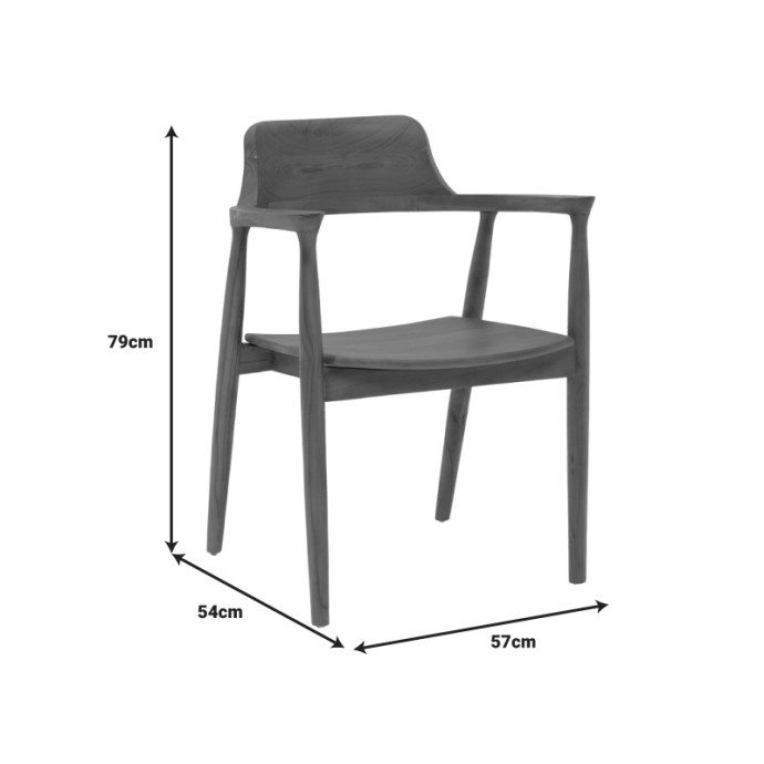 JAMBENE ΠΟΛΥΘΡΟΝΑ TEAK ΞΥΛΟ ΣΕ ΚΑΡΥΔΙ ΑΠΟΧΡΩΣΗ 57X54X79ΕΚ