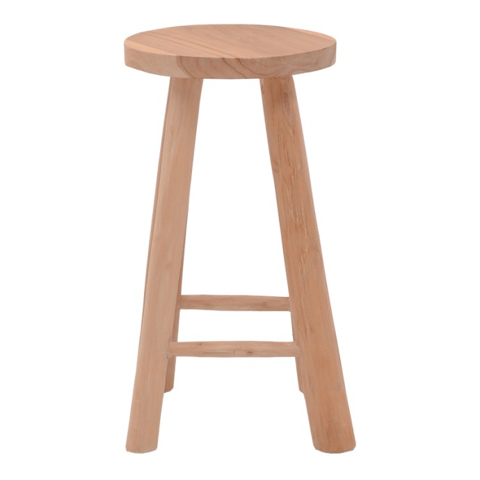CHARLOCE ΣΚΑΜΠΟ TEAK ΞΥΛΟ ΣΕ ΦΥΣΙΚΗ ΑΠΟΧΡΩΣΗ Φ35X62ΕΚ