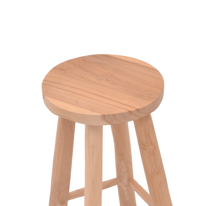 CHARLOCE ΣΚΑΜΠΟ TEAK ΞΥΛΟ ΣΕ ΦΥΣΙΚΗ ΑΠΟΧΡΩΣΗ Φ35X62ΕΚ