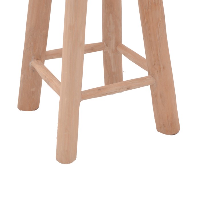 CHARLOCE ΣΚΑΜΠΟ TEAK ΞΥΛΟ ΣΕ ΦΥΣΙΚΗ ΑΠΟΧΡΩΣΗ Φ35X62ΕΚ