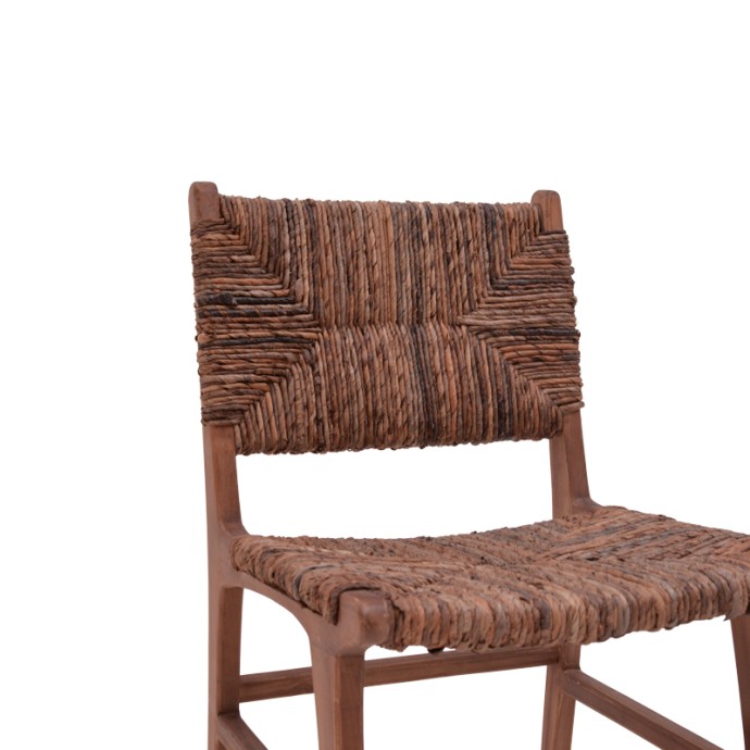 REFANE ΚΑΡΕΚΛΑ ΣΚΕΛΕΤΟΣ TEAK ΞΥΛΟ ΜΕ BANANA ΣΧΟΙΝΙ ΣΕ ΚΑΡΥΔΙ ΑΠΟΧΡΩΣΗ 50X58X85ΕΚ