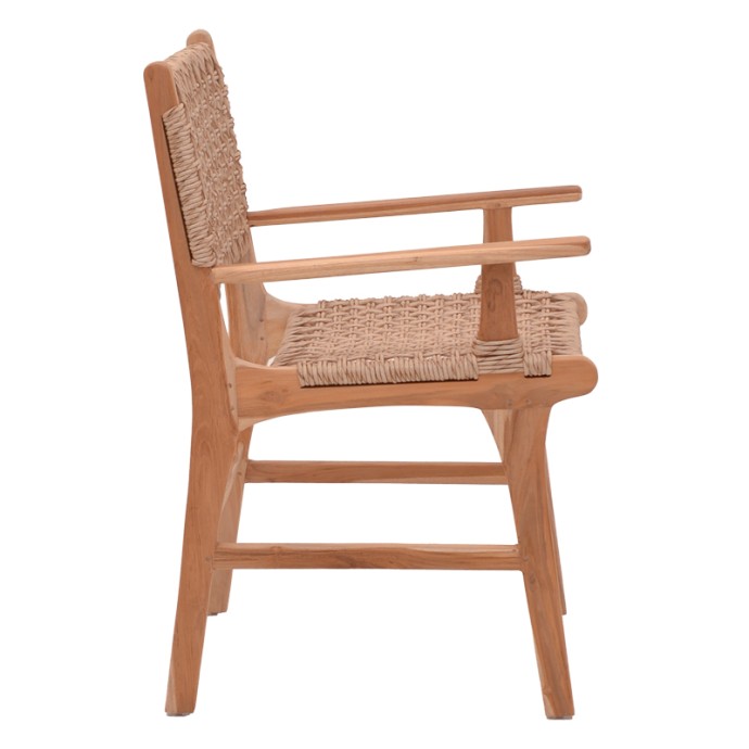 SPONZE ΠΟΛΥΘΡΟΝΑ ΣΚΕΛΕΤΟΣ TEAK ΞΥΛΟ ΜΕ ΣΧΟΙΝΙ ΣΕ ΦΥΣΙΚΗ ΑΠΟΧΡΩΣΗ 54X60X86ΕΚ