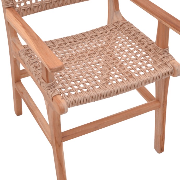 SPONZE ΠΟΛΥΘΡΟΝΑ ΣΚΕΛΕΤΟΣ TEAK ΞΥΛΟ ΜΕ ΣΧΟΙΝΙ ΣΕ ΦΥΣΙΚΗ ΑΠΟΧΡΩΣΗ 54X60X86ΕΚ