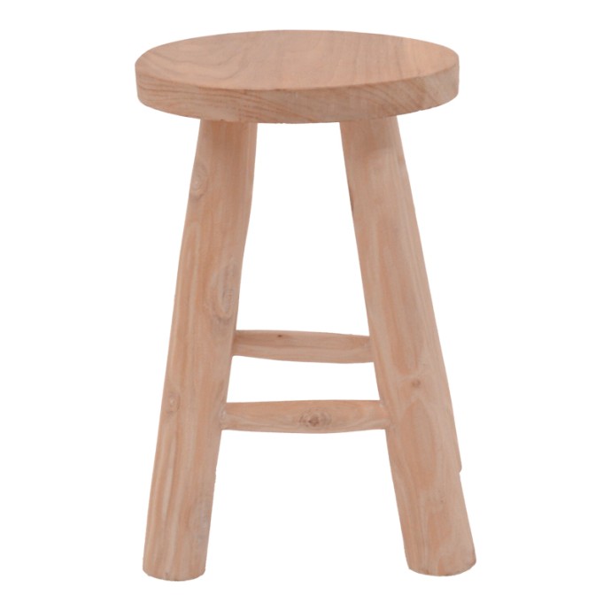 VERENITY ΣΚΑΜΠΟ TEAK ΞΥΛΟ ΣΕ ΦΥΣΙΚΗ ΑΠΟΧΡΩΣΗ Φ30X45ΕΚ