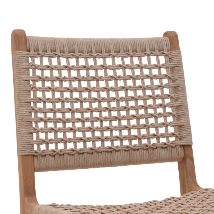 ROVER ΚΑΡΕΚΛΑ ΣΚΕΛΕΤΟΣ ΑΠΟ TEAK ΞΥΛΟ ΣΕ ΦΥΣΙΚΗ ΑΠΟΧΡΩΣΗ ΚΑΙ ΜΠΕΖ BAANA ΞΥΛΟ 50X60X86ΕΚ