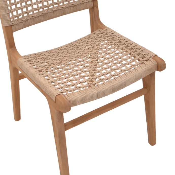 ROVER ΚΑΡΕΚΛΑ ΣΚΕΛΕΤΟΣ ΑΠΟ TEAK ΞΥΛΟ ΣΕ ΦΥΣΙΚΗ ΑΠΟΧΡΩΣΗ ΚΑΙ ΜΠΕΖ BAANA ΞΥΛΟ 50X60X86ΕΚ