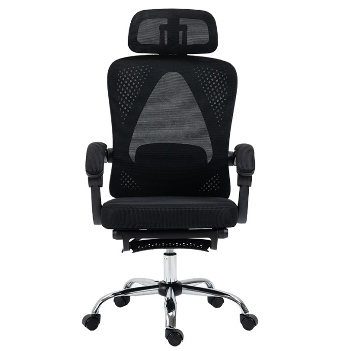 TITAN ΚΑΡΕΚΛΑ ΓΡΑΦΕΙΟΥ ΔΙΕΥΘΥΝΤΗ ΜΕ ΥΠΟΠΟΔΙΟ PREMIUM QUALITY ΥΦΑΣΜΑ-MESH ΧΡΩΜΑ ΜΑΥΡΟ