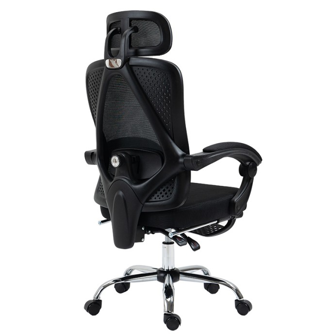 TITAN ΚΑΡΕΚΛΑ ΓΡΑΦΕΙΟΥ ΔΙΕΥΘΥΝΤΗ ΜΕ ΥΠΟΠΟΔΙΟ PREMIUM QUALITY ΥΦΑΣΜΑ-MESH ΧΡΩΜΑ ΜΑΥΡΟ