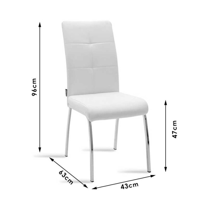 ARIADNE ΚΑΡΕΚΛΑ PU ΛΕΥΚΟ-ΠΟΔΙ ΧΡΩΜΙΟΥ 43x63x96Ycm