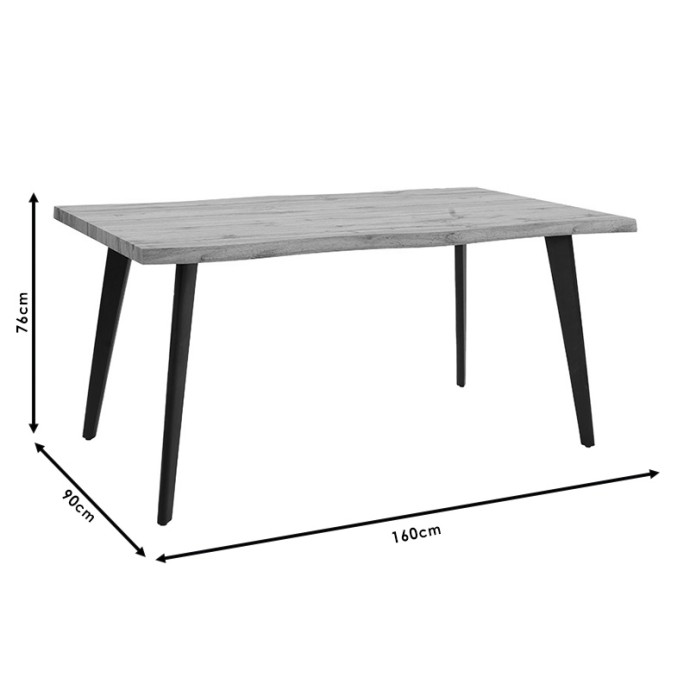 VELTO ΤΡΑΠΕΖΙ MDF SONOMA 160X90X76ΕΚ