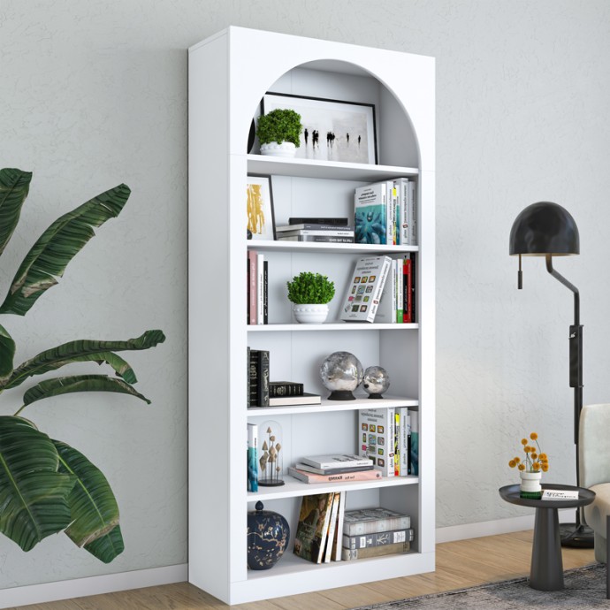 ZOEL ΒΙΒΛΙΟΘΗΚΗ ΛΕΥΚΟ ΜΕΛΑΜΙΝΗΣ 80X31.5X180ΕΚ