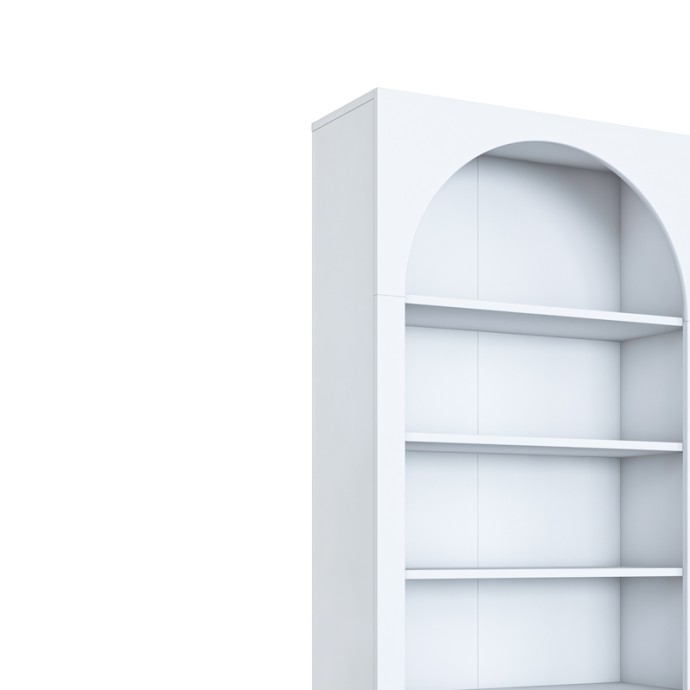 ZOEL ΒΙΒΛΙΟΘΗΚΗ ΛΕΥΚΟ ΜΕΛΑΜΙΝΗΣ 80X31.5X180ΕΚ