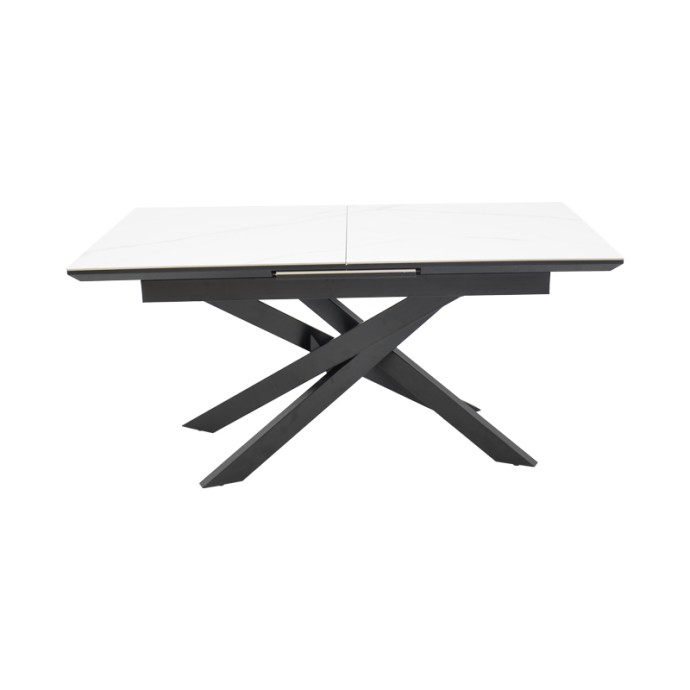 ROGEMI ΤΡΑΠΕΖΙ ΓΚΡΙ MDF-ΜΑΥΡΟ ΜΕΤΑΛΛΟ 160-200X90X75ΕΚ