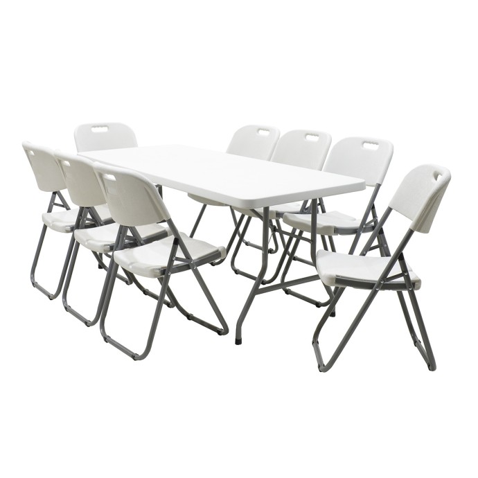 APRILIA ΤΡΑΠΕΖΙ CATERING-ΣΥΝΕΔΡΙΟΥ 183X76X74cm ΛΕΥΚΟ ΜΟΝΟΚΟΜΜΑΤΗ ΕΠΙΦΑΝΕΙΑ