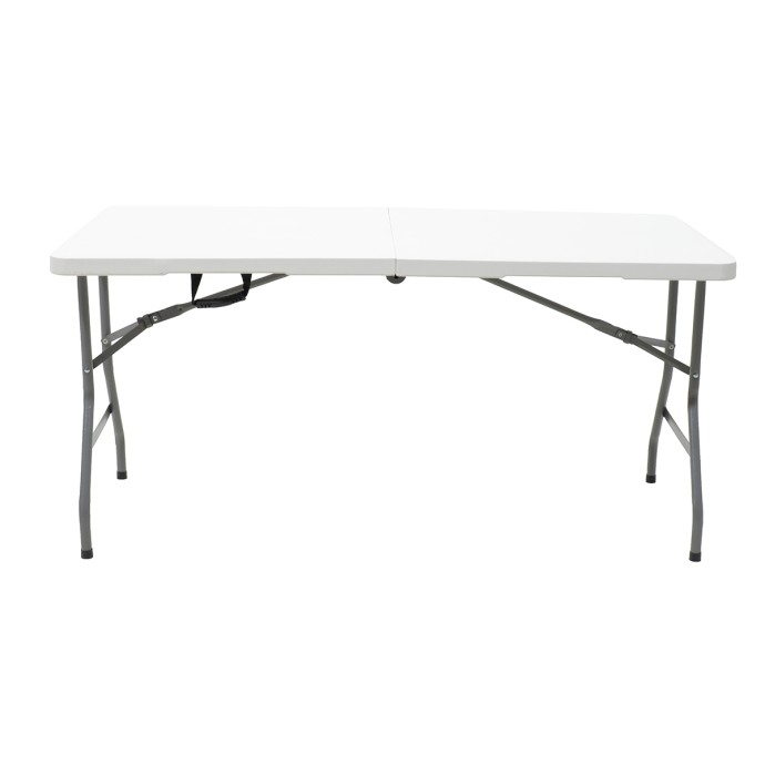 RODEO ΤΡΑΠΕΖΙ CATERING 152X70X74cm ΠΤΥΣΣΟΜΕΝΟ-ΒΑΛΙΤΣΑ ΛΕΥΚΟ