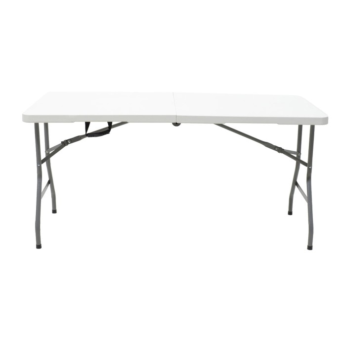 RODEO ΤΡΑΠΕΖΙ CATERING ΠΤΥΣΣΟΜΕΝΟ-ΒΑΛΙΤΣΑ ΛΕΥΚΟ 183X76X74cm