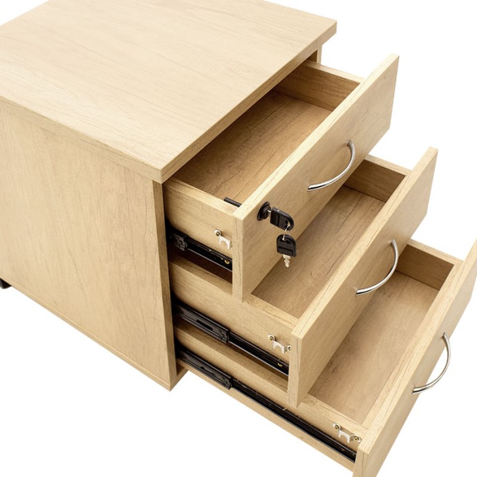 AMAZON ΣΥΡΤΑΡΙΕΡΑ ΓΡΑΦΕΙΟΥ 39X47X52,5cm ΕΠΑΓΓΕΛΜΑΤΙΚΗ ΤΡΟΧΗΛΑΤΗ ΧΡΩΜΑ SONOMA