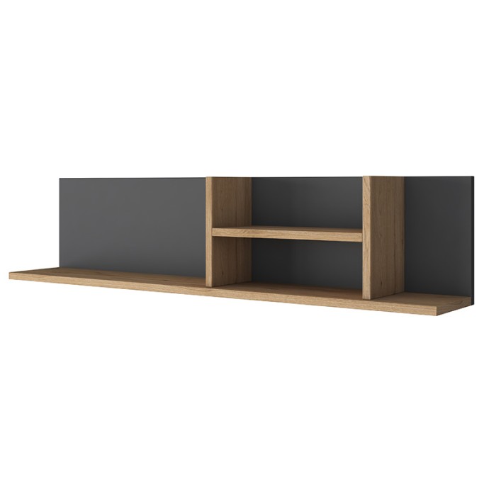 GOLDIE ΓΡΑΦΕΙΟ ΜΕ ΒΙΒΛΙΟΘΗΚΗ ΑΝΘΡΑΚΙ-ΦΥΣΙΚΟ 160X50X161.8ΕΚ