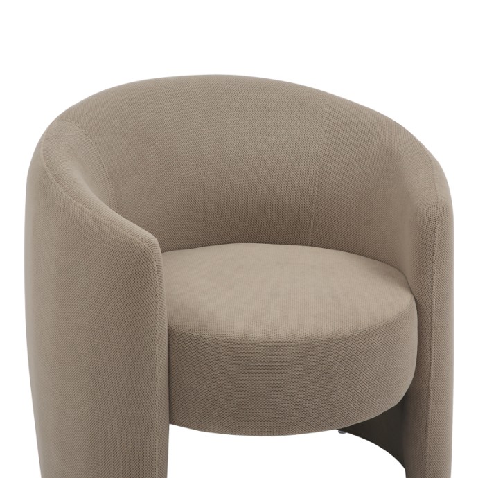 BARKEN ΠΟΛΥΘΡΟΝΑ 77X74.5X73cm ΥΦΑΣΜΑ ΣΕ ΓΚΡΙ-ΜΠΕΖ ΑΠΟΧΡΩΣΗ