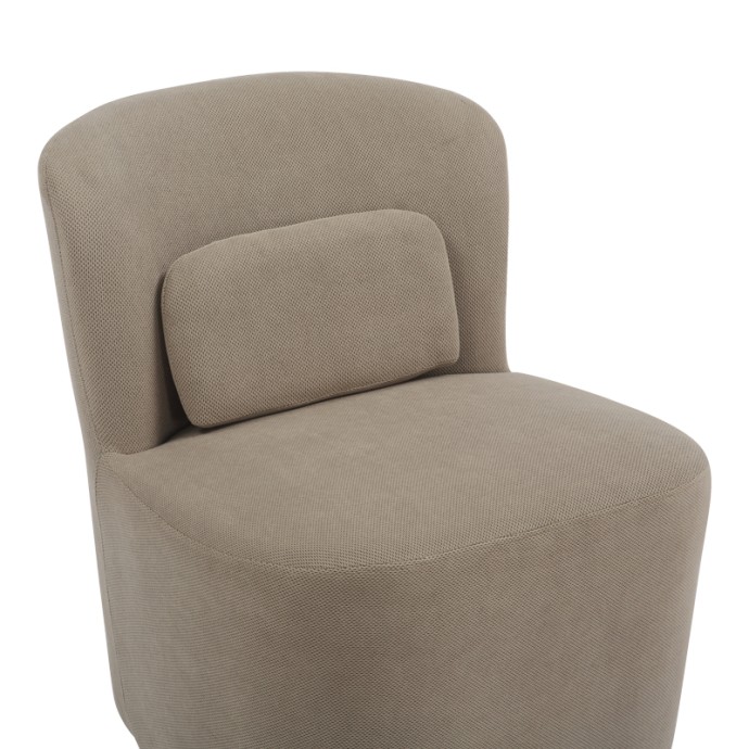 SWISH ΠΟΛΥΘΡΟΝΑ ΠΕΡΙΣΤΡΕΦΟΜΕΝΗ 63X76X76.5cm ΜΠΟΥΚΛΕ ΥΦΑΣΜΑ ΣΕ ΓΚΡΙ-ΜΠΕΖ ΑΠΟΧΡΩΣΗ