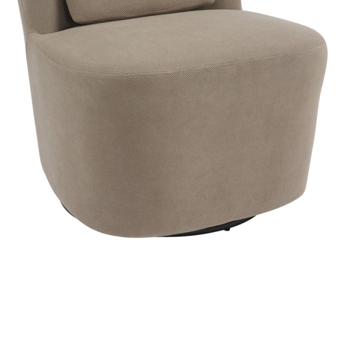 SWISH ΠΟΛΥΘΡΟΝΑ ΠΕΡΙΣΤΡΕΦΟΜΕΝΗ 63X76X76.5cm ΜΠΟΥΚΛΕ ΥΦΑΣΜΑ ΣΕ ΓΚΡΙ-ΜΠΕΖ ΑΠΟΧΡΩΣΗ