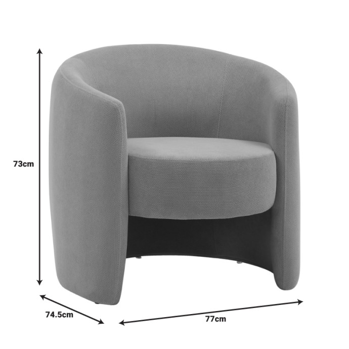 BARKEN ΠΟΛΥΘΡΟΝΑ 77X74.5X73cm ΥΦΑΣΜΑ ΣΕ ΜΠΕΖ ΑΠΟΧΡΩΣΗ