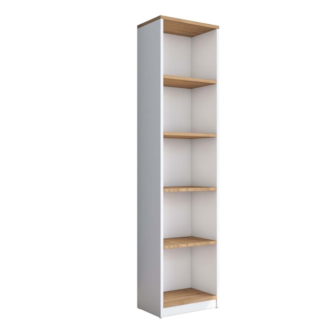 LOTEK ΓΡΑΦΕΙΟ ΕΡΓΑΣΙΑΣ-ΒΙΒΛΙΟΘΗΚΗ 120X45X161.8ΕΚ ΚΑΡΥΔΙ-ΛΕΥΚΟ 