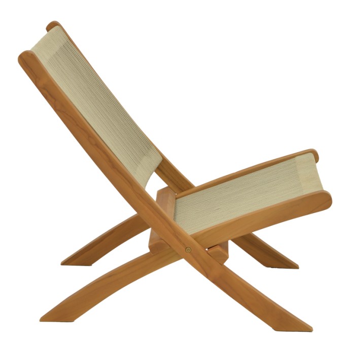 SEEAL ΚΑΡΕΚΛΑ 61X76X72ΕΚ TEAK ΞΥΛΟ ΚΑΙ ΣΧΟΙΝΙ ΣΕ ΦΥΣΙΚΗ ΑΠΟΧΡΩΣΗ 