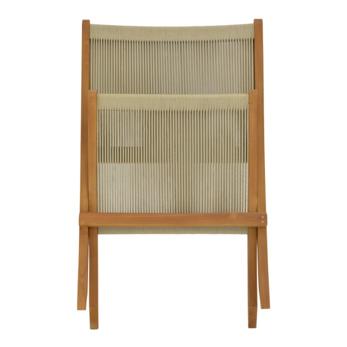 SEEAL ΚΑΡΕΚΛΑ 61X76X72ΕΚ TEAK ΞΥΛΟ ΚΑΙ ΣΧΟΙΝΙ ΣΕ ΦΥΣΙΚΗ ΑΠΟΧΡΩΣΗ 