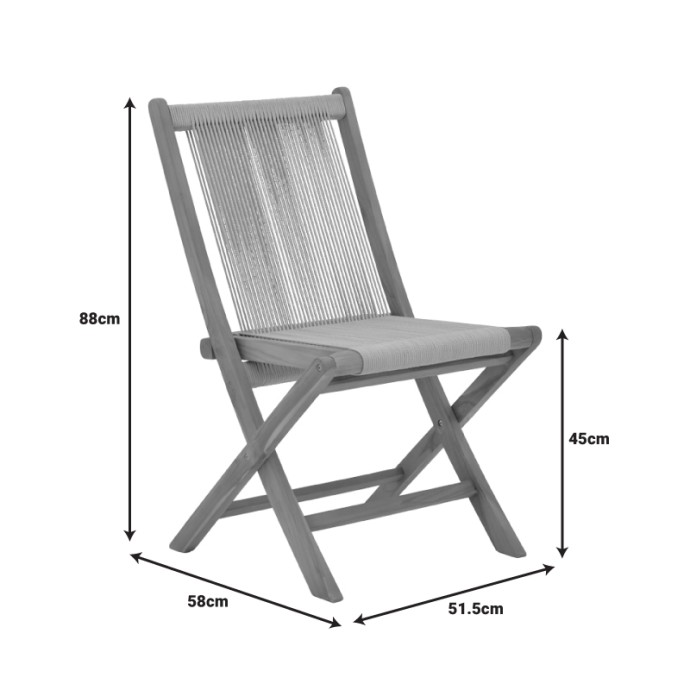 BANOU ΚΑΡΕΚΛΑ 51.5X58X88ΕΚ TEAK ΞΥΛΟ ΚΑΙ ΣΧΟΙΝΙ ΣΕ ΦΥΣΙΚΗ ΑΠΟΧΡΩΣΗ 